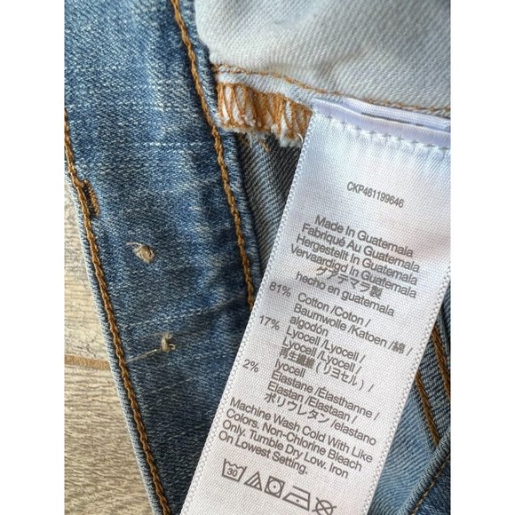 Madewell The Perfect Vintage Jean size 32 Distressed destroyed Stretch Fray - Picture 7 of 10